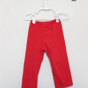 Busy Bee Smocks Classic Red Pull-On Straight Leg Pima Cotton Bottoms